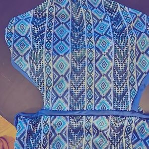 Womens One piece goes around the neckline blue and mix of others size XL